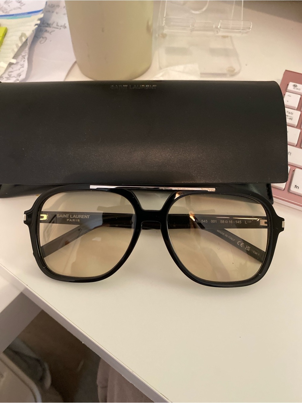 Saint Laurent Black Square Navigator Sunglasses SL 545 - Original Box included. - Picture 2 of 16